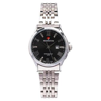 Reddington date - Jam tangan wanita - Silver plat Hitam- strap stainless steel - RDw327sh  