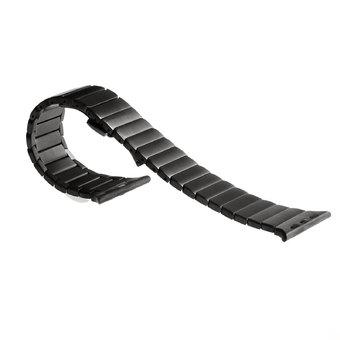 Replacement Stainless Steel Link Bracelet Strap Band for Apple Watch 42MM (Black) (Intl)  