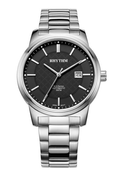 Rhythm Global Timepiece AV1501S02 Jam Tangan Pria - Silver/Hitam