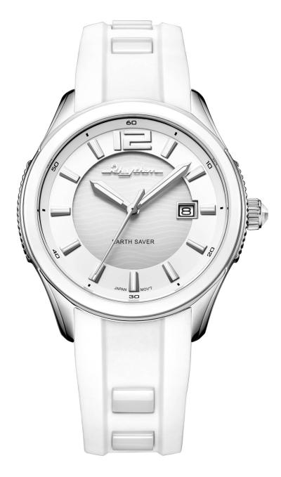 Rhythm Global Timepiece ES1402R01 Jam Tangan Pria - Putih/Silver