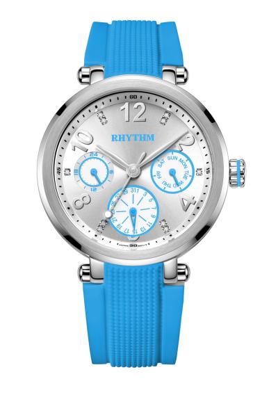 Rhythm Global Timepiece F1502R02 Jam Tangan Wanita - Biru