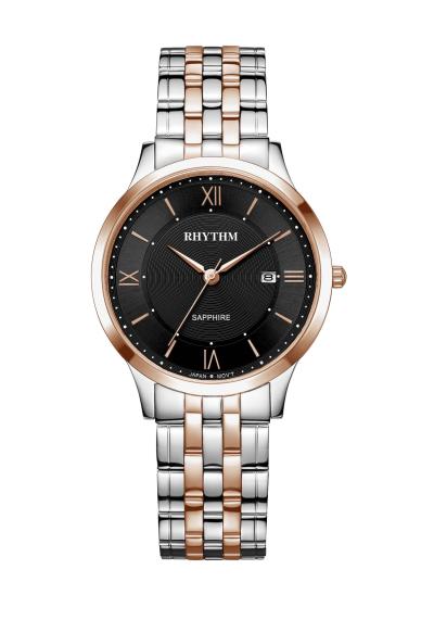 Rhythm Global Timepiece G1201S06 Jam Tangan Pria - Silver/RoseGold
