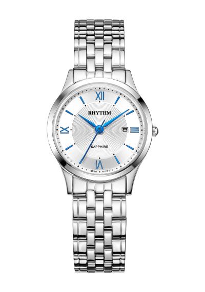 Rhythm Global Timepiece G1202S01 Jam Tangan Wanita - Silver/Putih