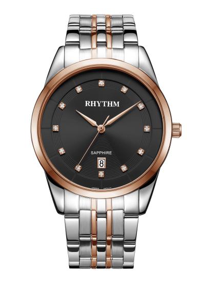 Rhythm Global Timepiece G1301S06 Jam Tangan Pria - Silver/RoseGold