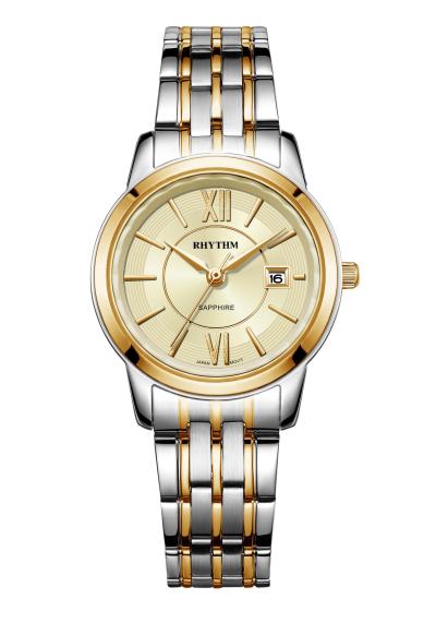 Rhythm Global Timepiece G1304S04 Jam Tangan Wanita - Silver/Gold