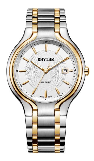 Rhythm Global Timepiece G1401S03 Jam Tangan Pria - Silver Gold