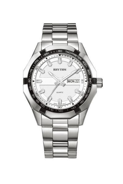 Rhythm Global Timepiece G1407S01 Jam Tangan Pria - Silver/Putih
