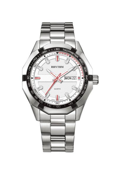 Rhythm Global Timepiece G1407S03 Jam Tangan Pria - Silver/Putih