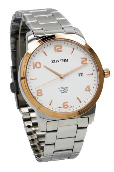Rhythm Global Timepiece GS1601S06 Jam Tangan Pria - Silver/RoseGold