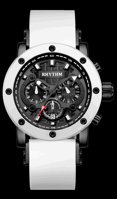Rhythm Global Timepiece I1203R01 Jam Tangan Pria - Putih
