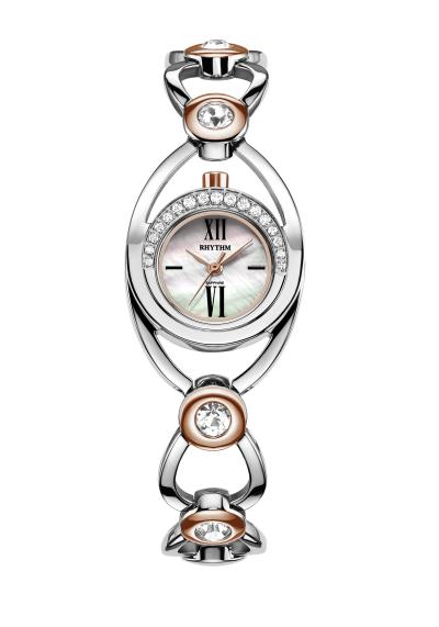 Rhythm Global Timepiece L1201S05 Jam Tangan Wanita - Silver/RoseGold