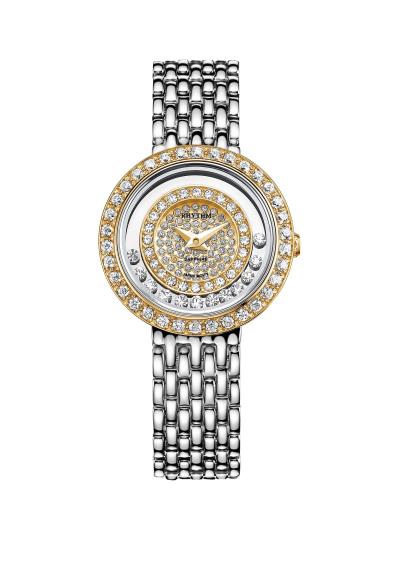 Rhythm Global Timepiece L1203S04 Jam Tangan Wanita - Silver/Gold