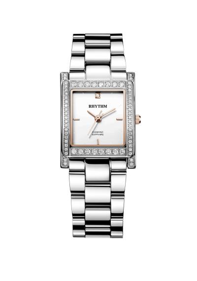 Rhythm Global Timepiece L1204S02 Jam Tangan Wanita - Silver/Pink