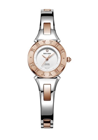 Rhythm Global Timepiece L1301S11 Jam Tangan Wanita - Silver/RoseGold