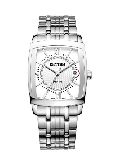 Rhythm Global Timepiece P1201S01 Jam Tangan Pria - Silver/Putih