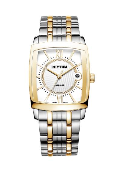 Rhythm Global Timepiece P1201S03 Jam Tangan Pria - Silver/Gold