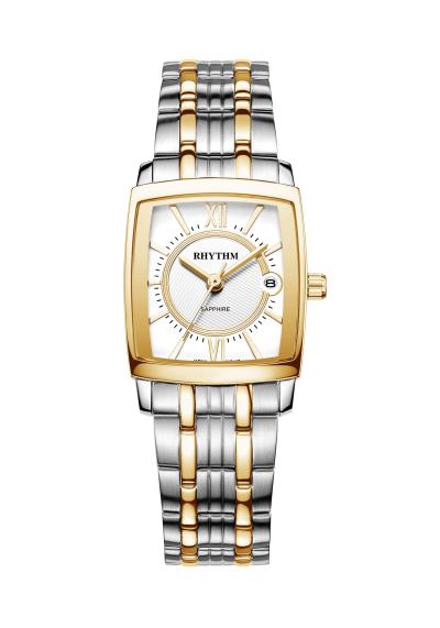 Rhythm Global Timepiece P1202S03 Jam Tangan Wanita - Silver/Gold