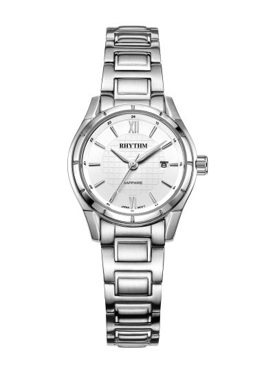 Rhythm Global Timepiece P1204S01 Jam Tangan Wanita - Silver/Putih