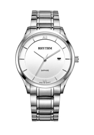 Rhythm Global Timepiece P1211S01 Jam Tangan Pria - Silver/Putih