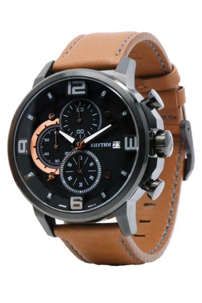 Rhythm Global Timepiece SI1601L04 Jam Tangan Pria - Cokelat/Hitam