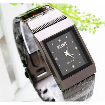 Rishi Square Case Stainless Steel Quartz Watch - Brown