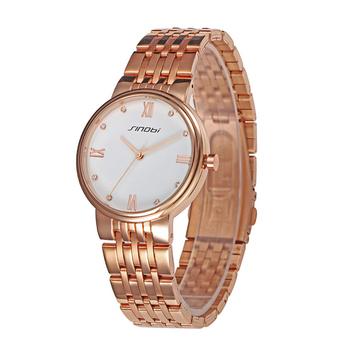 SINOBI 8123L03 Ladies' Business Quartz Watches Rose Gold Stainless Steel Watchband Women Wristwatches- Intl  