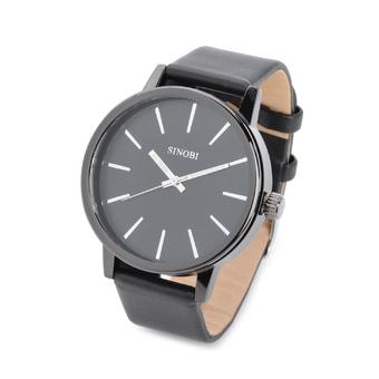 SINOBI 9213 Stylish PU Leather Band Quartz Wrist Watch - Brown (1 x LR626)  
