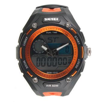 SKMEI 1015 Men's Dual Time Analog-Digital Waterproof Sport Wrist Watch  