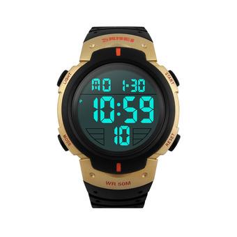 SKMEI 1068 Sports Digital LED Watch (Gold)  