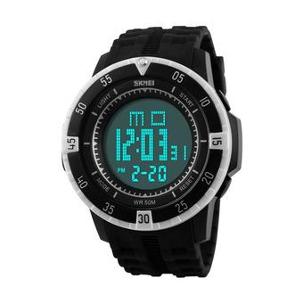 SKMEI 1089 Waterproof LED Diving Watch (White Black)  