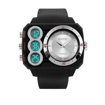 SKMEI 1090 Multifunction LED Electronic Watch (Black Silver)  
