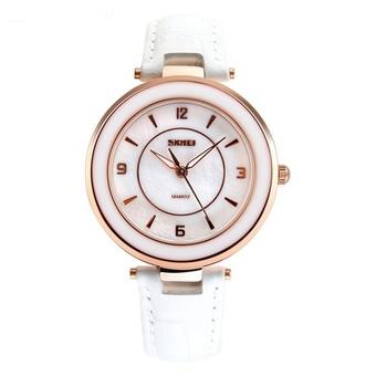 SKMEI Fashion Casual Ladies Leather Strap Watch Water Resistant 30m - 1059CL - Putih  