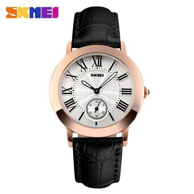 SKMEI Fashion Casual Ladies Leather Strap Watch Water Resistant 30m - 1083CL - Black