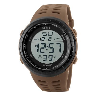 SKMEI Man's Outdoor Sport Watch Big Dial Plate Waterproof Watch 1167 - Coffee