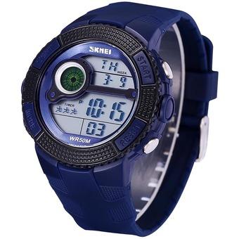 SKMEI Men Luxury LED Sports Digital Military Men's Watch Waterproof Casual Wristwatches Clock blue - Intl  
