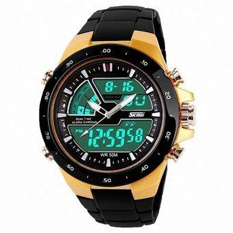 SKMEI Men Sport LED Watch Water Resistant 50m - AD1016 - Golden  