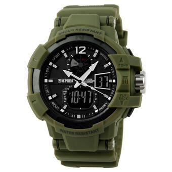 SKMEI Military Men Sport LED Watch Water Resistant 50m - Hijau  