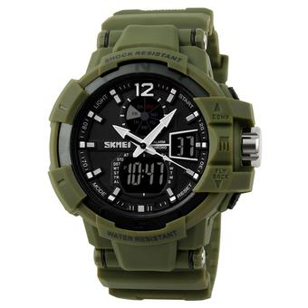 SKMEI Military Men Sport LED Watch Water Resistant 50m - AD1040 - Army Green  
