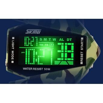 SKMEI Military Stealth Fighter LED Digital Sport Wrist Watch (Multicolor)- Intl  