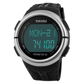 SKMEI Pedometer Heart Rate Tracking Water Resistant AD 1058 Hitam  