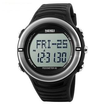 SKMEI S-Shock Heartrate & Pedometer Sport Watch Water Resistant 50m - DG1111HR - Black  