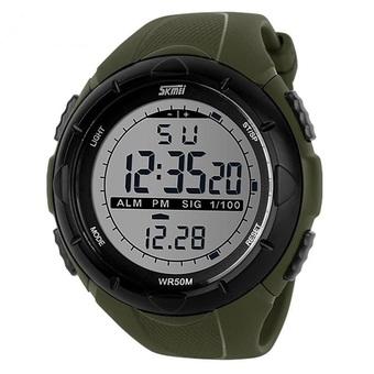 SKMEI S-Shock Sport Watch Water Resistant 50m - DG1025 - Army Hijau  