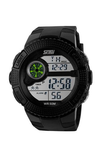 SKMEI S-Shock Sport Watch Water Resistant 50m - Jam Tangan Pria - Hitam - Strap Rubber - DG1027  