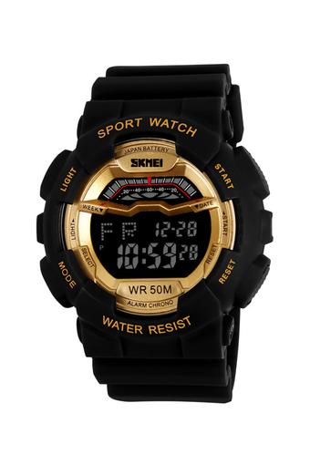 SKMEI S-Shock Sport Watch Water Resistant 50m - Jam Tangan Pria - Hitam - Tali Silikon - DG1012  
