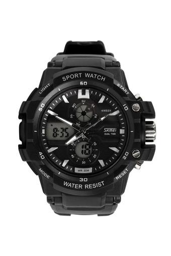 SKMEI S-Shock Sport Watch Water Resistant 50m - Jam Tangan Pria - Hitam - Strap Silicon - AD0990  