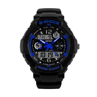 SKMEI S-Shock Sports Waterproof LED Digital Watch (Blue) - Intl  