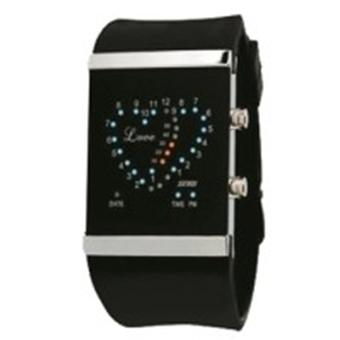 SKMEI Silicon Wristband LED Watch Water Resistant 30m - Jam LED Gelang - 0952A - Hitam  