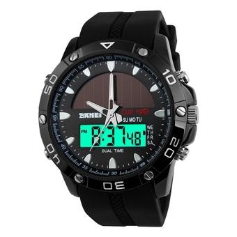 SKMEI Solar Power Sport LED Watch Water Resistant 50m - AD1064E - Black  