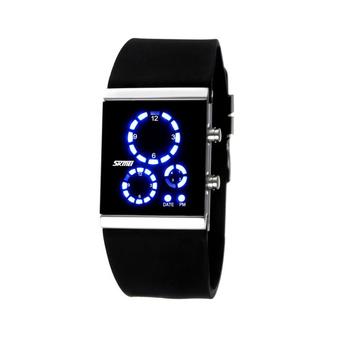 SKMEI Trendy Man and Woman Silicone Strap Watch Water Resistant 30m - 0984 - Hitam  