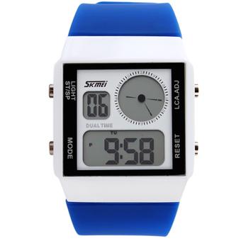 SKMEI Unisex Loves Sport Waterproof Rubber Strap Wrist Watch - Blue 0841 - Intl  